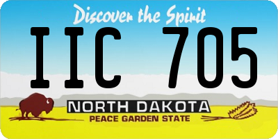 ND license plate IIC705