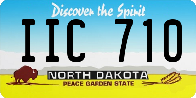 ND license plate IIC710
