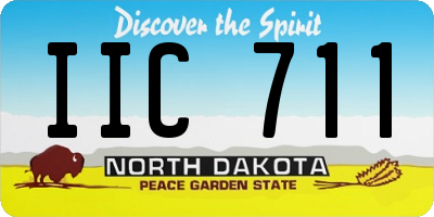 ND license plate IIC711
