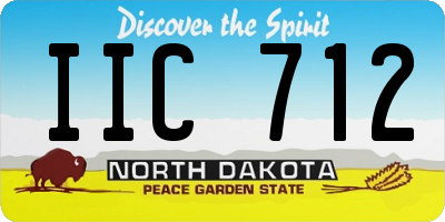 ND license plate IIC712