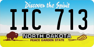 ND license plate IIC713