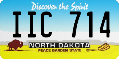 ND license plate IIC714