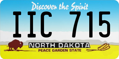 ND license plate IIC715
