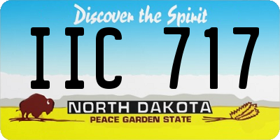 ND license plate IIC717