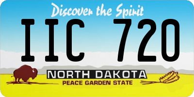 ND license plate IIC720