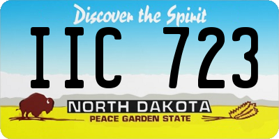 ND license plate IIC723