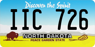 ND license plate IIC726