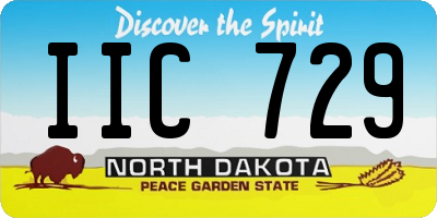 ND license plate IIC729