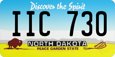 ND license plate IIC730