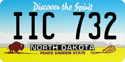 ND license plate IIC732