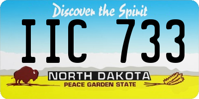 ND license plate IIC733