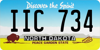 ND license plate IIC734