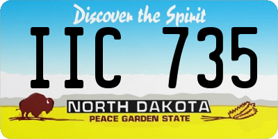 ND license plate IIC735
