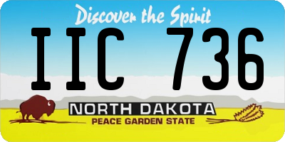 ND license plate IIC736