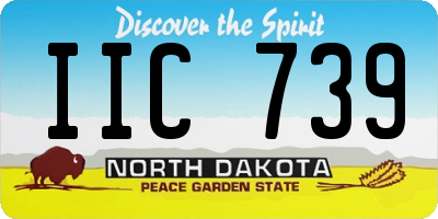 ND license plate IIC739