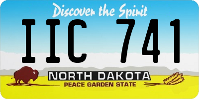 ND license plate IIC741