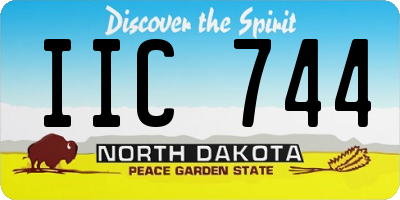 ND license plate IIC744