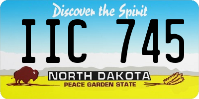 ND license plate IIC745