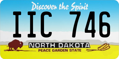 ND license plate IIC746