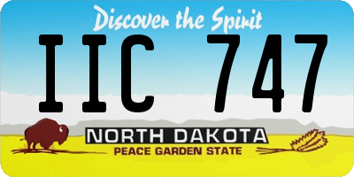 ND license plate IIC747