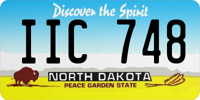 ND license plate IIC748