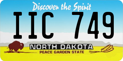 ND license plate IIC749