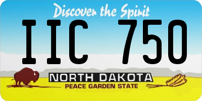 ND license plate IIC750