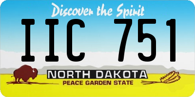 ND license plate IIC751