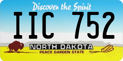 ND license plate IIC752