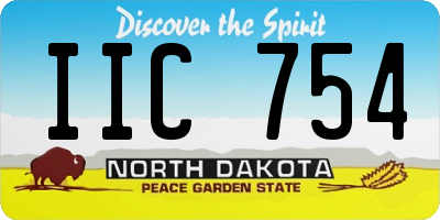 ND license plate IIC754