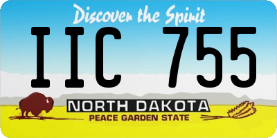 ND license plate IIC755