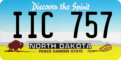 ND license plate IIC757
