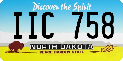 ND license plate IIC758