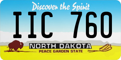 ND license plate IIC760