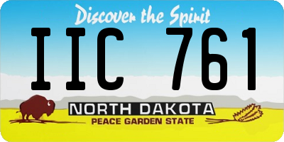 ND license plate IIC761