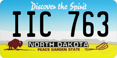 ND license plate IIC763