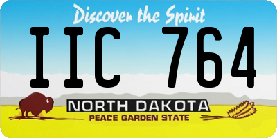 ND license plate IIC764