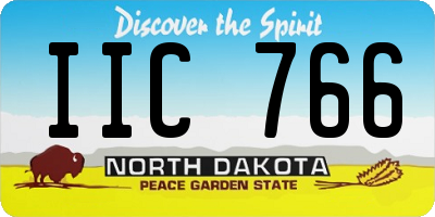 ND license plate IIC766