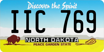 ND license plate IIC769