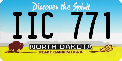 ND license plate IIC771