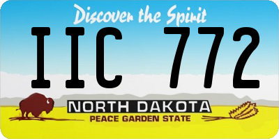 ND license plate IIC772