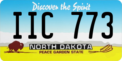 ND license plate IIC773