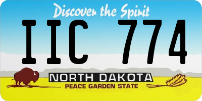 ND license plate IIC774