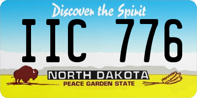 ND license plate IIC776