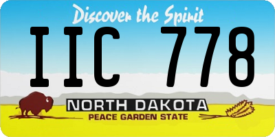 ND license plate IIC778