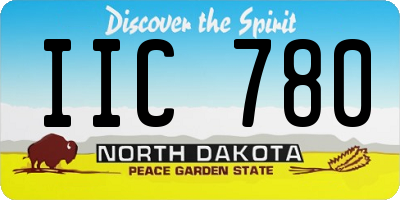 ND license plate IIC780