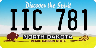 ND license plate IIC781