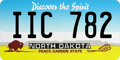 ND license plate IIC782