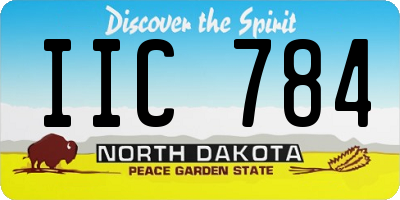 ND license plate IIC784