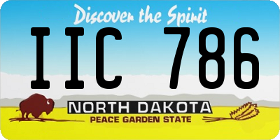 ND license plate IIC786